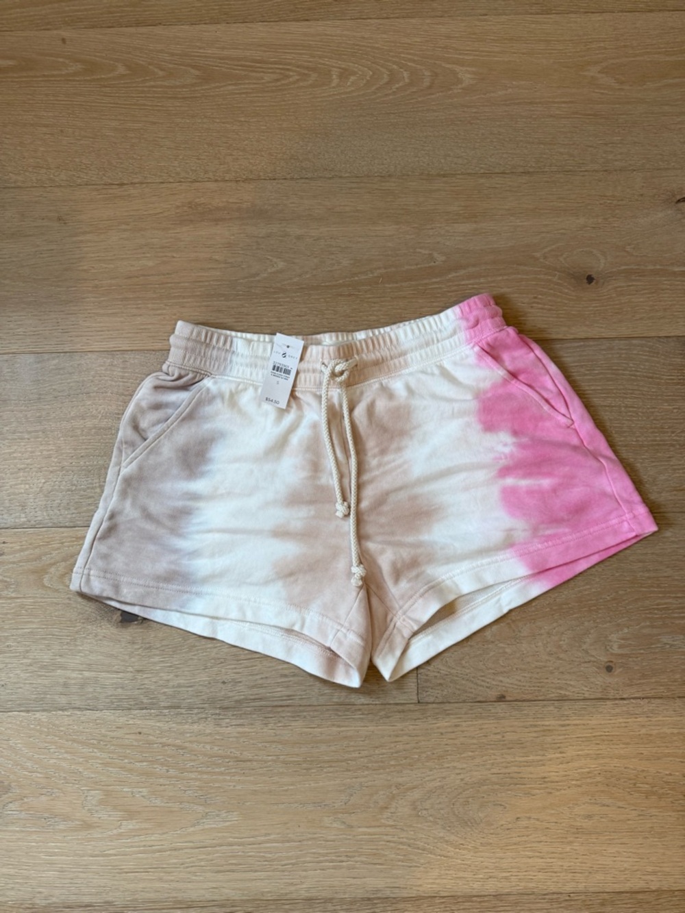 NWT Lou & Grey Tie -Dye Pink & Cream Women's Lounge Shorts Size Small